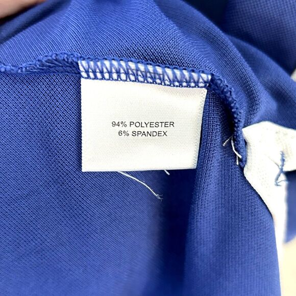 Peter Millar Summer Comfort White Blue Performance Polo Shirt Sz XXL - Picture 5 of 10